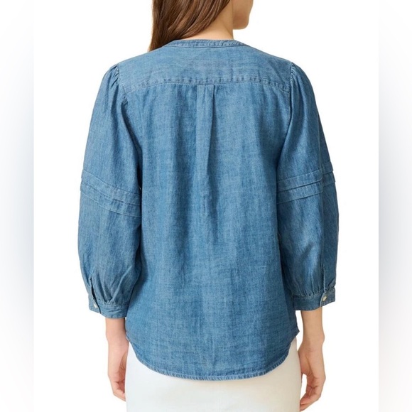 J. McLaughlin Laramie linen blend Button-Down Shirt size Small - Picture 2 of 7